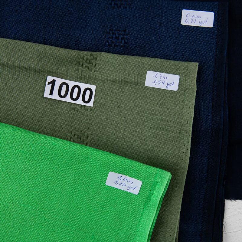 Stoffsett nr. 1000 8 Linen Cotton Fabric Cuts, Set No. 1000